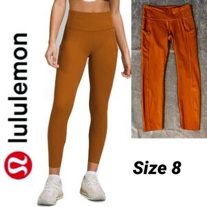 Lululemon Fast and Free High-Rise Tight 25” – Butternut Brown – Size  8